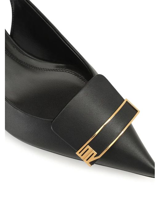 Sergio Rossi Black Evolv Leather Pumps