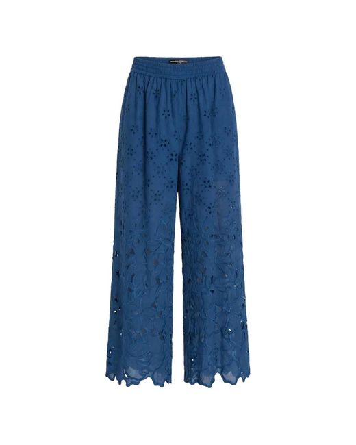 Ermanno Scervino Blue Openwork Trousers