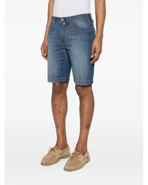 Jacob Cohen Blue Logo-Patch Shorts for men