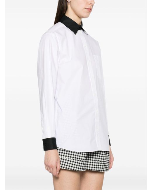 Camicia con stampa di Moschino in White