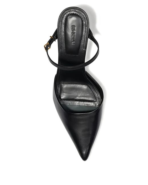 Jonathan Simkhai Black 65Mm Kieran Pointed Strap Pumps
