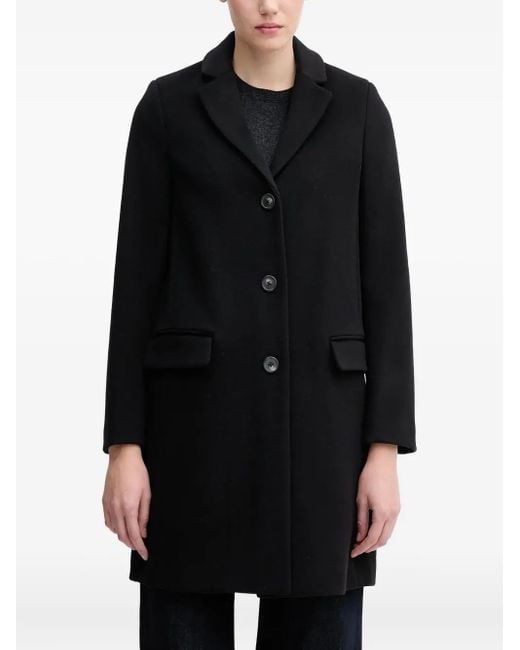Benetton Black Button Pocket Coat