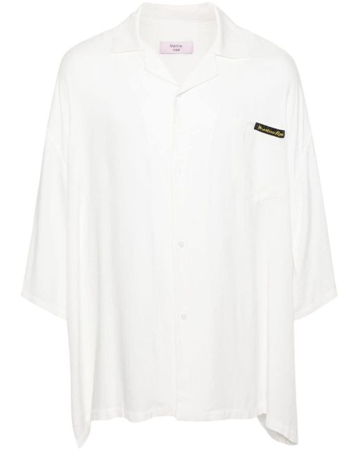 Camicia con applicazione di Martine Rose in White da Uomo
