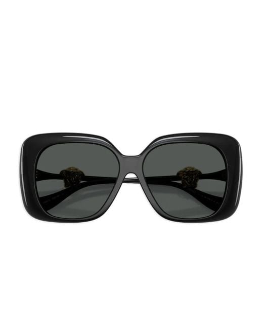 Versace Black Medusa Square-Frame Sunglasses