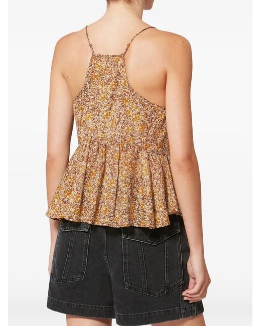 Isabel Marant Brown Floral Blouse