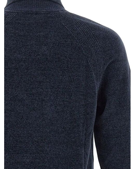 Rrd Pullover mit geripptem Kragen in Blue für Herren