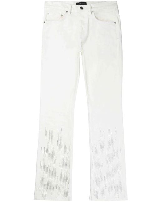 Purple Brand Tief Sitzende Straight-Leg-Jeans in White für Herren