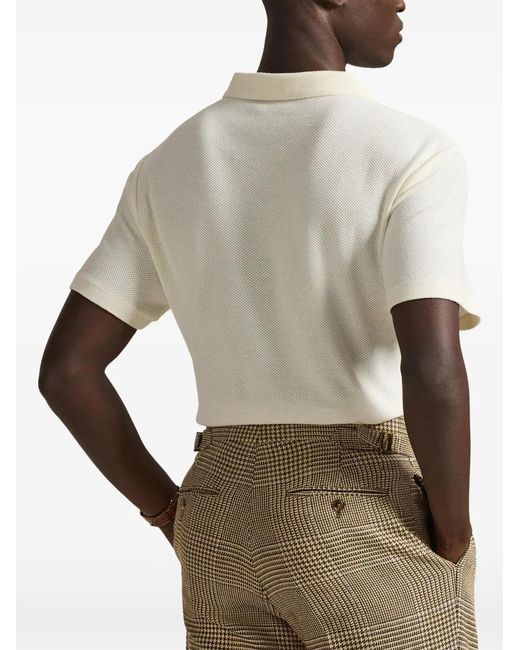Polo Ralph Lauren White Patch Pocket Polo Shirt for men