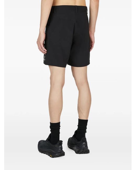 Ostrya Black Logo-Print Cargo Shorts for men