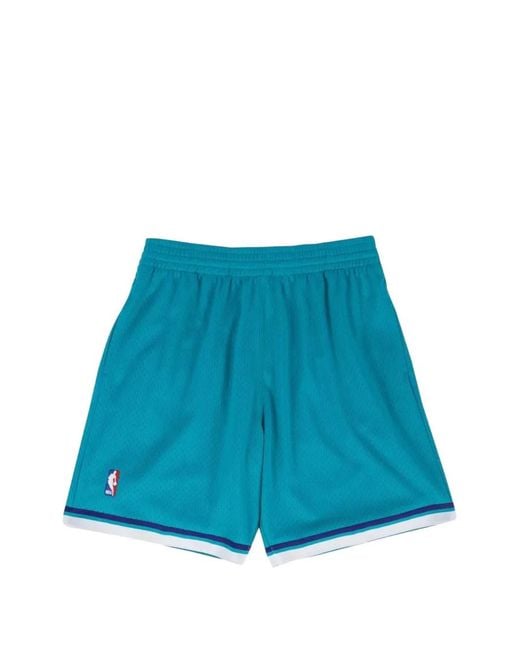 Short À Logo Brodé Perforé Mitchell & Ness pour homme en coloris Blue