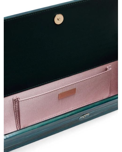 Jimmy Choo Blue Sweetie Marble-Effect Clutch Bag