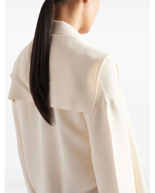 Prada シルクシャツ White