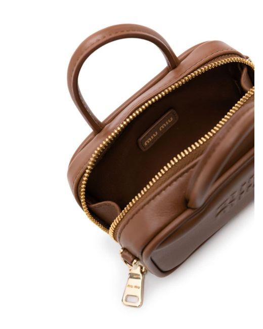 Miu Miu Brown Leather Micro Bag