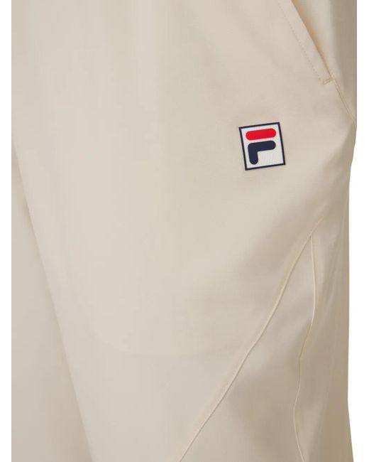 Fila White Logo-Patch Tennis Track Pants for men
