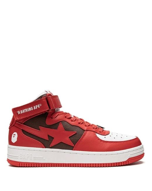 A Bathing Ape Red Bape Sta Mi #2 M2 Sneakers for men