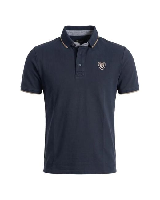 Blauer Blue Logo-Patch Polo Shirt for men
