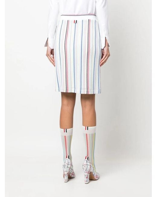 Thom Browne Gestreepte Rok in het Blue
