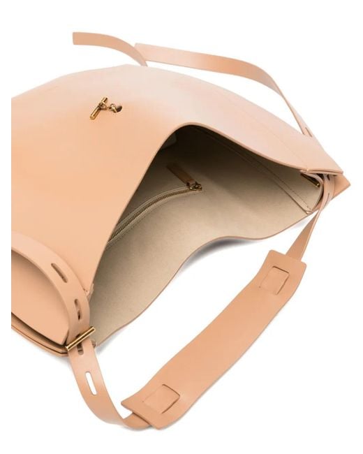 MINOBOSSI White Liz Leather Shoulder Bag