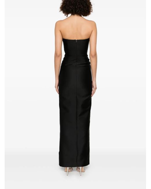 Roland Mouret Black Taft-Abendkleid Mit Herzausschnitt