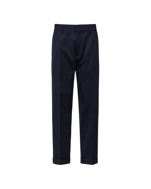 DSquared² Blue Cuffed Trousers for men