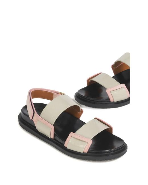 Marni Multicolor Fussbett Double-Strap Sandals