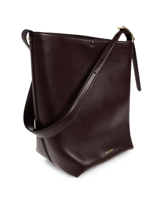 Anine Bing Black Elly Leather Bucket Bag