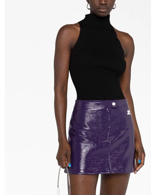 Courreges Purple Re-Edition Vinyl Miniskirt