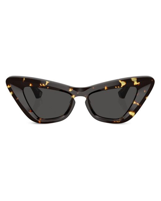 Burberry Black Cat-Eye-Sonnenbrille in Schildpattoptik