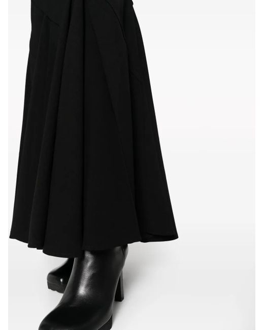 Jupe Longue En Flanelle À Découpe ANDREADAMO en coloris Black