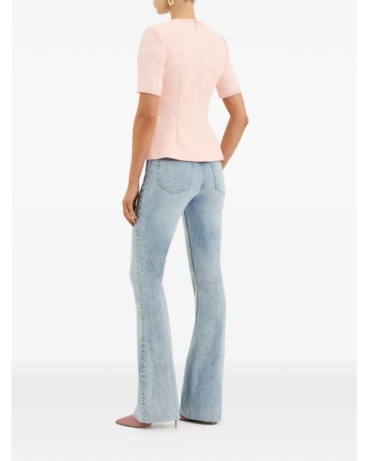 Rebecca Vallance Pink Elvie Peplum Top