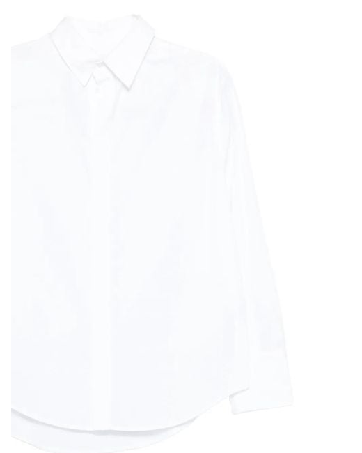 Sa Su Phi White Long-Sleeve Button Blouse