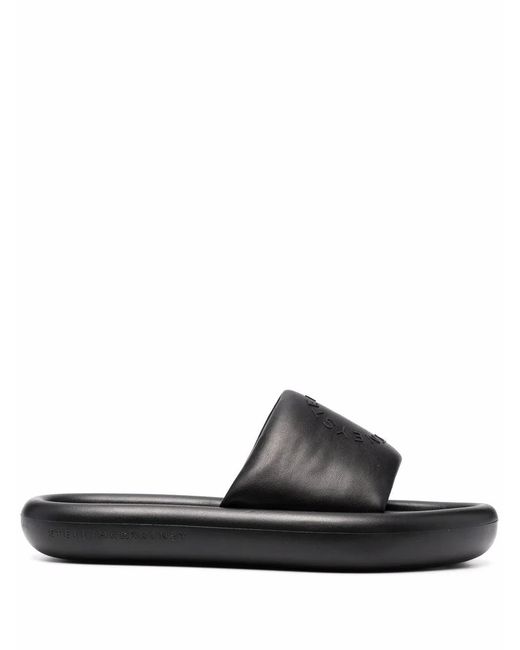Stella McCartney Black Perforated Logo Slides