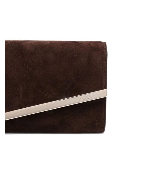 Pochette À Design Enveloppe Jimmy Choo en coloris Brown