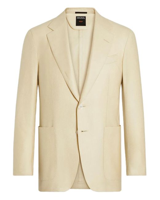 Zegna Natural Patch-Pocket Blazer for men