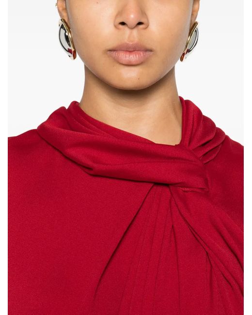 Lanvin Gedrapeerde Blouse in het Red