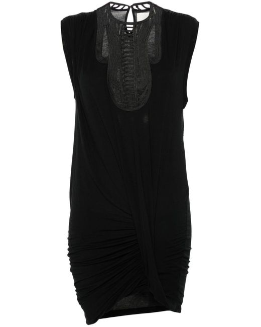 Isabel Marant Black Zelmira Macramé-detail Dress