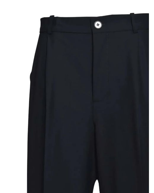 SOLOTRE Blue Pleated Trousers