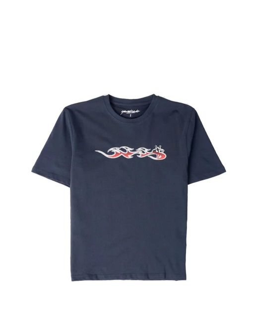 Yardsale Blue Flame-Print T-Shirt