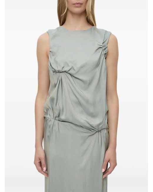 Christopher Esber Gray Kacere Bikini Tuck Column Tank Maxi Dress