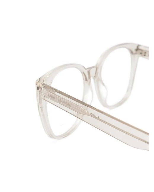 Saint Laurent White Sl 897 Round-Frame Glasses