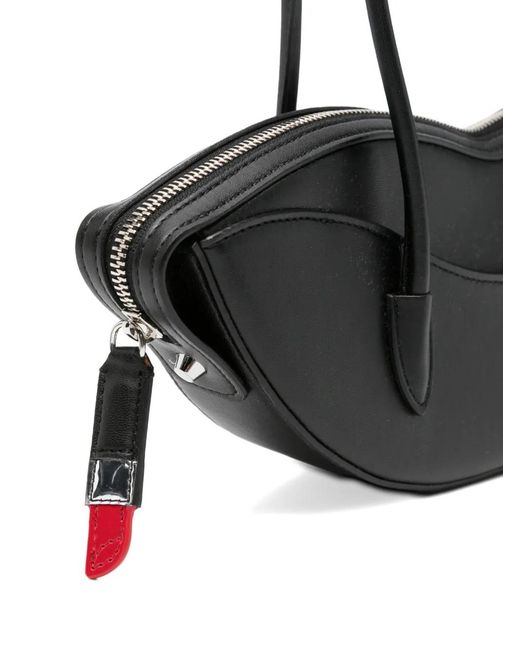 Fiorucci Black Lips-Shape Tote Bag