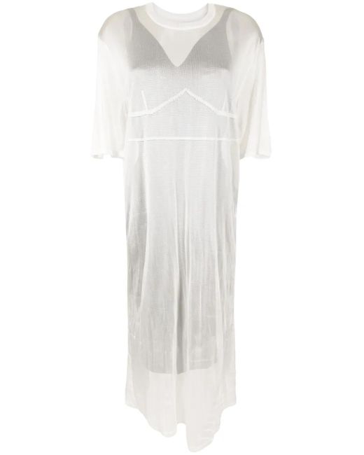 Osklen White Layered Midi Dress