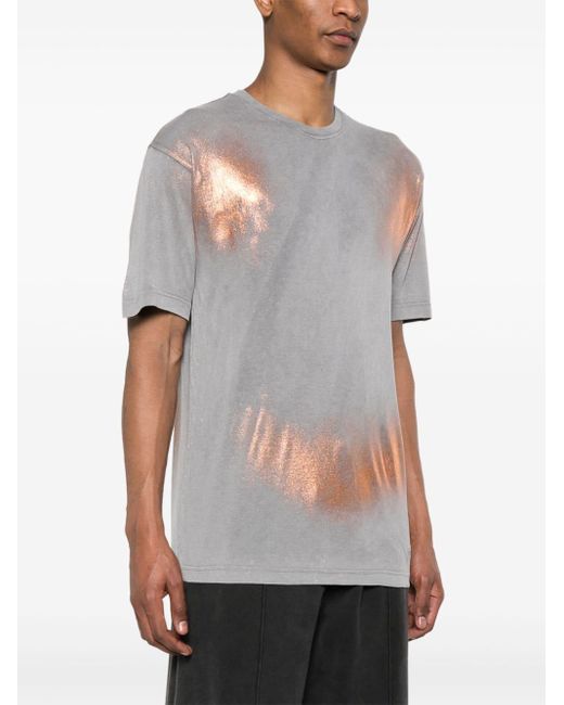 DIESEL Gray T-buxt Glitter-detail T-shirt