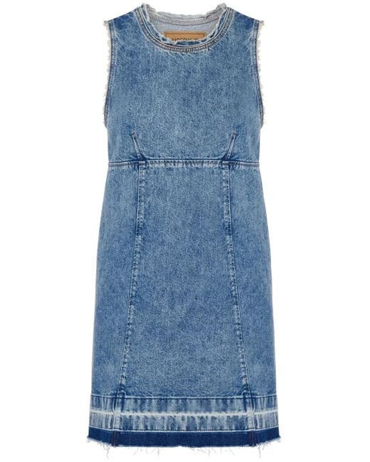 Moschino Blue Appliquéd Denim Minidress