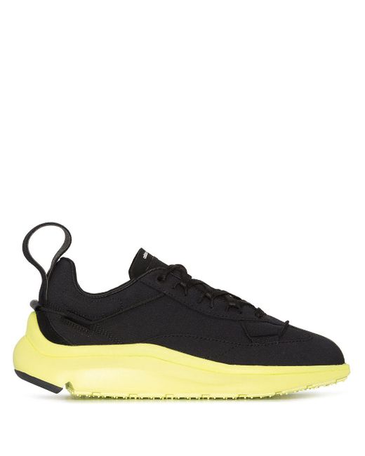 Y-3 Leather Shiku Run Low-top Sneakers in Black - Lyst