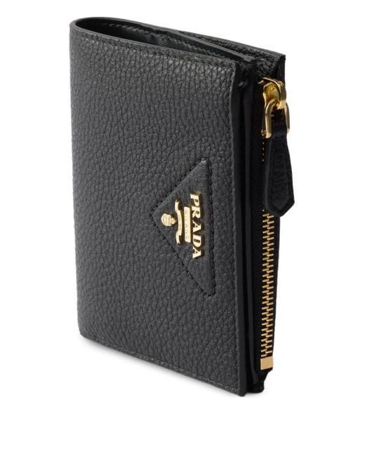 Prada テクスチャードレザー 財布 S Black