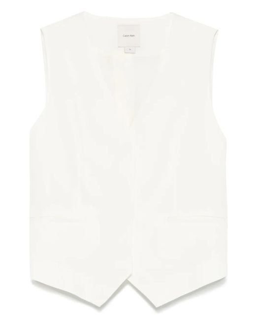 Gilet Con Finiutra A di Calvin Klein in White