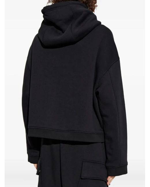 DSquared² Black Hooded Ribbed Jacket for men