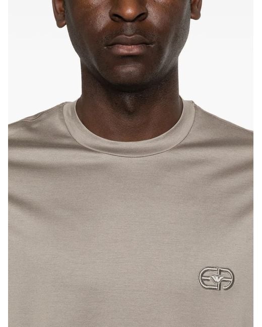 Emporio Armani Gray Logo T-Shirt for men