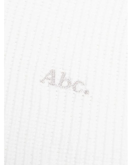 Jersey de canalé con cuello redondo Advisory Board Crystals de hombre de color White